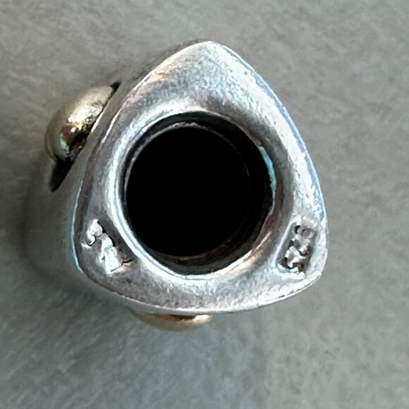 Authentic Pandora Heart of Gold Charm - Retired 14k & Sterling Silver - Picture 4 of 7